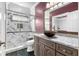 Modern bathroom features an undermount sink and glass enclosed shower at 1350 Blackwell Rd, Marietta, GA 30066