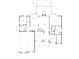 Layout of the first floor, featuring the kitchen, living room, bedrooms, and garage at 1350 Blackwell Rd, Marietta, GA 30066