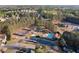 Aerial view of the community clubhouse with pool, playground, tennis and basketball courts at 139 Thunder Ridge Ln, Acworth, GA 30101