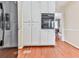 Kitchen with cabinets and stainless steel refrigerator at 1606 Nuthatch Ct, Marietta, GA 30062