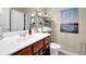 Bright bathroom with a sleek vanity and modern fixtures at 587 Jody Pl, Lilburn, GA 30047