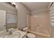 Bathroom features a single sink vanity, a matching tub and shower combo, and a window with blinds at 3081 Frankie Ln, Duluth, GA 30096