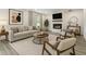 Stylishly furnished living room with a sleek fireplace and a modern sofa, creating an inviting atmosphere at 609 Spring St, Atlanta, GA 30354