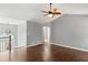 Open landing features wood floors and a view to the home's second floor at 6332 Fairoaks Pl, Douglasville, GA 30135