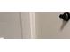 Close up of a white bathroom door with matte black hardware at 425 Orchard Dr, Stone Mountain, GA 30083