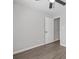 Bright bedroom with a ceiling fan and neutral walls with view to the doorway at 425 Orchard Dr, Stone Mountain, GA 30083