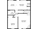 Downstairs floor plan featuring the kitchen, dining room, living room, bedroom, bath, laundry at 425 Orchard Dr, Stone Mountain, GA 30083