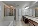 Spacious bathroom featuring a separate shower and soaking tub at 13030 Dartmore Ave, Alpharetta, GA 30005