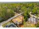 New home construction site as seen from above in an established neighborhood with mature trees at 1445 West Wesley Ne Rd, Atlanta, GA 30327