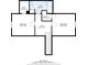 Detailed floor plan of the home's second floor showing bedrooms, bathrooms and hall dimensions at 4811 Westgate Blvd, Atlanta, GA 30349