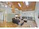 Spacious living room with a vaulted wood ceiling and a built-in wet bar area at 176 Stewart Nw Ave, Marietta, GA 30064