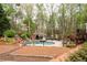 Spacious backyard with in-ground pool, gazebo, and manicured landscaping, perfect for entertaining at 1886 Chedworth Ct, Stone Mountain, GA 30087