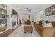 Cozy living room featuring a fireplace, built-in bookshelves, and lots of seating at 11570 Dunhill Place Dr, Johns Creek, GA 30005