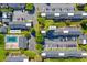 Aerial view of community featuring well-maintained landscaping, ample parking, and community amenities including a pool at 1 N Boundary Nw Pl, Atlanta, GA 30318