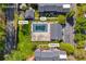 Aerial view of community pool, clubhouse, and dog park at 1 N Boundary Nw Pl, Atlanta, GA 30318