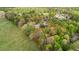 Aerial view of the lush green landscape surrounding the house at 530 S Lost Lake Cv, Villa Rica, GA 30180