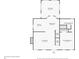 First floor layout featuring a living room, kitchen, dining room, sunroom, primary bedroom, and bathroom at 530 S Lost Lake Cv, Villa Rica, GA 30180