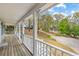 Spacious covered porch with lovely outdoor views of trees and neighborhood street at 530 S Lost Lake Cv, Villa Rica, GA 30180