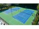 Aerial view of the community tennis courts at 12120 Dancliff Trce, Alpharetta, GA 30009