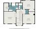 Second-floor floor plan showing the primary bedroom, two additional bedrooms, laundry room, and two bathrooms at 6028 Connaught Se Dr, Mableton, GA 30126