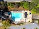Aerial view of community pool and surrounding amenities at 1630 Chadwick Mill Ln, Lawrenceville, GA 30043