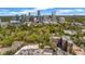 Stunning aerial view of lush greenery with city skyline in background, showing location and upscale community at 3235 Roswell Ne Rd # 508, Atlanta, GA 30305