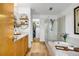 Bathroom showcasing double vanity, soaking tub, walk-in shower, and walk-in closet at 3235 Roswell Ne Rd # 508, Atlanta, GA 30305