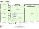 Detailed floor plan showing the layout of the first floor including the living room, kitchen, and garage at 4950 Willow Creek Dr, Woodstock, GA 30188