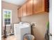 Functional laundry room with ample cabinet space and modern appliances at 90 Belleview Rdg, Sharpsburg, GA 30277