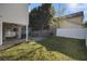 The backyard features grass and a patio area at 206 Oak Grove Way, Acworth, GA 30102
