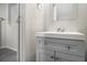 Bathroom with a modern vanity, updated fixtures, and ample storage at 206 Oak Grove Way, Acworth, GA 30102