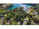 Aerial view showcasing the community's desirable lakefront location at 3578 Hope Rd, Cumming, GA 30041