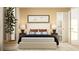 Cozy bedroom featuring a king-sized bed, modern decor, and an ensuite bathroom at 120 Sunny Side Way, Acworth, GA 30102