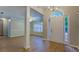 Bright foyer with hardwood floors, fresh paint, and an open view to the living area at 1917 Kevin Dr, Conyers, GA 30013