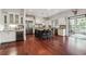 Bright kitchen featuring a large island with bar seating and high-end stainless steel appliances at 21 Edgewater Se Dr, Cartersville, GA 30121