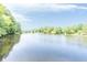Scenic view of a tranquil lake surrounded by lush greenery reflecting a beautiful clear sky at 123 Wildwood Dr, Temple, GA 30179