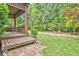 Cozy back porch featuring wooden deck, lattice and green backyard at 5 Northlake Cir # 4 & 5, Peachtree City, GA 30269