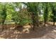 Shaded backyard with a wood fence lined with green trees, providing privacy and a natural landscape at 510 Towneside Ln, Marietta, GA 30064