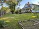 Spacious grassy back yard with a privacy fence and access to the rear porch of the house at 5167 Manitu Sw Ct, Lilburn, GA 30047
