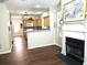 Open concept view of the kitchen from living room featuring granite counters at 1715 Crestwell Ln, Grayson, GA 30017