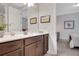 Bathroom featuring a dark wood vanity with white countertop at 174 Vandiver Ct, Acworth, GA 30101