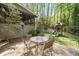 Stone patio features an outdoor table and seating, plus a playset at 380 Amberidge Trl, Atlanta, GA 30328