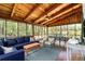 Inviting screened porch with comfortable seating and dining areas for outdoor relaxation at 380 Amberidge Trl, Atlanta, GA 30328