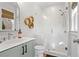 Modern bathroom with a glass-enclosed shower, stylish vanity, and sleek fixtures at 7515 Cordery Rd, Cumming, GA 30040