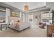 Spacious main bedroom featuring a decorative chandelier, sitting area, and ample natural light at 7515 Cordery Rd, Cumming, GA 30040
