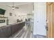 Spacious living room with a fireplace, hardwood floors, and an open view to the kitchen at 1035 Avalon Dr, Lawrenceville, GA 30044