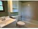 A Bathroom with a combined toilet and shower at 4152 Scenic Mountain Dr, Snellville, GA 30039