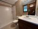 Traditional bathroom with a shower and sink at 4152 Scenic Mountain Dr, Snellville, GA 30039