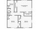 Detailed floor plan showcasing the layout of the primary bedroom, bathroom, and additional bedrooms at 1152 Old Coach Rd, Stone Mountain, GA 30083