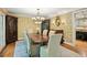 Dining room features wallpaper, hardwood floors and chandelier lighting and a corner cabinet at 2726 Mabry Ne Rd, Atlanta, GA 30319
